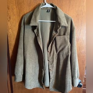 Green shacket bu SHEIN